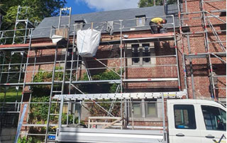 chantier de toiture à Liège