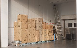 stockage de cartons