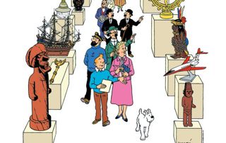 Affiche de l'exposition Le Musée imaginaire de Tintin