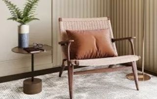 siège sur un tapis gris